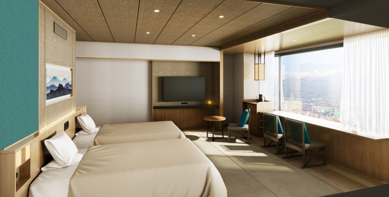 西の館 和モダンツイン（36㎡）アルプスビュー