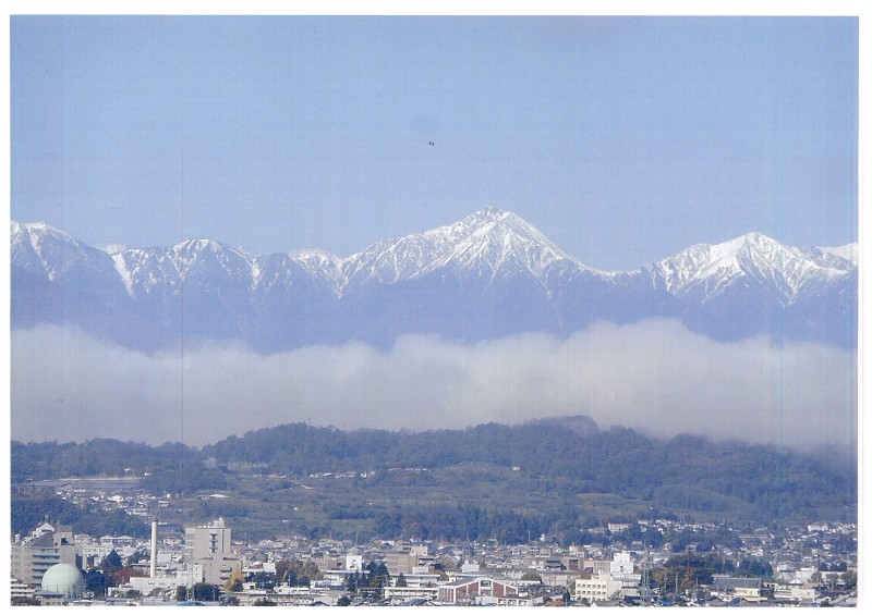 雪の常念岳